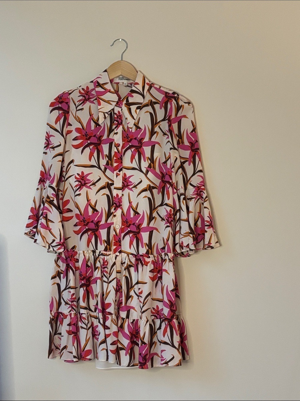 Diane Von Furstenberg Pink Floral Mini Dress